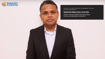 4 of 10 Part Series - Best Practices you can implement in your Distribution Center tomorrow - Part 4