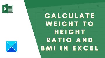 Calculate Weight to Height ratio and BMI in Excel