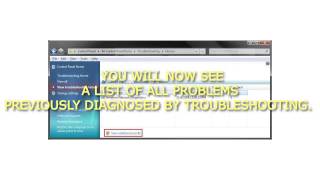 How to View Troubleshooting History in Windows 7 and indows 8 Profile