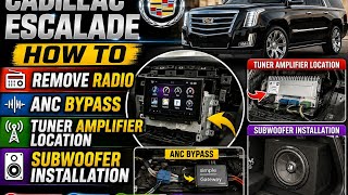 Cadillac escalade how to remove radio anc bypass tuner amplifier location subwoofer installation