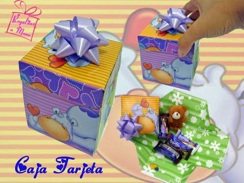 Caja Tarjeta / Regalo Original  - Regalitos a Mano // http://sdrv.ms/caja-tarjeta