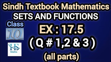 Class10 |  Unit:17 | EX:17.5 | Q1,2 & 3 | Sindh Textbook Mathematics | HS maths