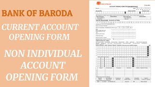 BOB NON INDIVIDUAL ACCOUNT OPENING FORM FILL UP 2022|SIMPLIFIED IN HINDI