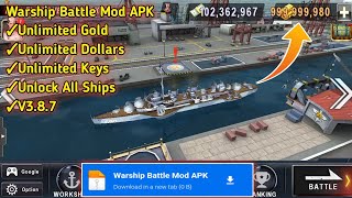 Warship Battle Mod Apk 2025 Unlimited Gold, Dollars,Unlock All Ships Free Download V3.8.7 screenshot 5