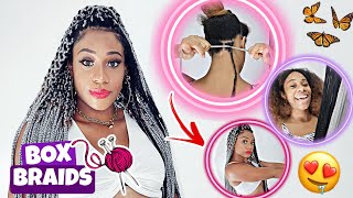 COLOQUEI TRANÇAS BOX BRAIDS COM LINHA DE CROCHÊ DUAS CORES | GASTEI QUASE NADA 