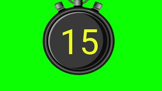 Green scree timer 15 second no copyright #countdown #timer