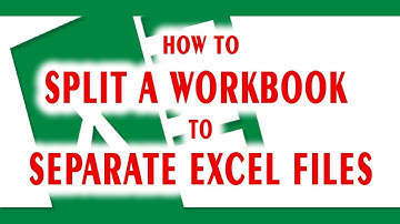 How to split a workbook to separate Excel files?