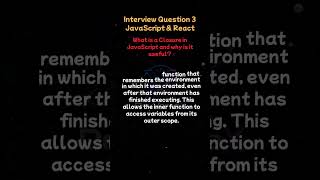 Interview Question 3 | JavaScript &amp; React | Master the "Closure" 🔒