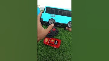 Unboxing and Testing McQueen Diecast and RC Bus Tayo No Talking With Natural Sound Water