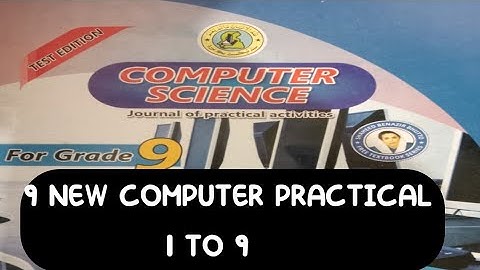 Sindh board new computer practical# Class 09 # 1- 09 practicals