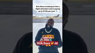 Rick Ross Looking To Hire Flight Attendant For $115K Per Year ❤️😍!! #shorts