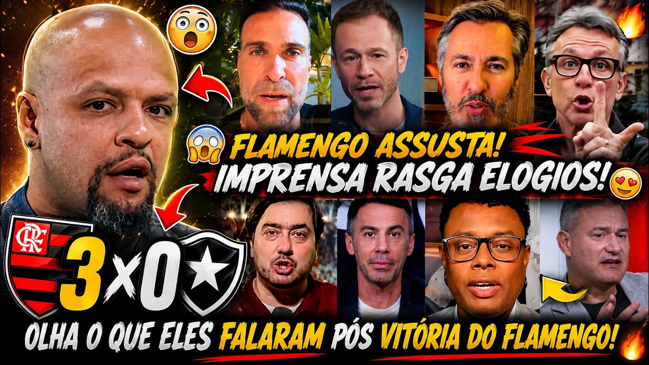 DENILSON RASGA ELOGIOS ao FLAMENGO e FELIPE MELO FICA IMPRESSIONADO após FLAMENGO 3 X 0 BOTAFOGO