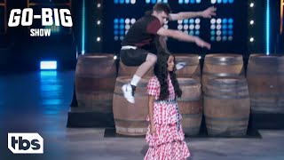 Go Big Show: Contestant Jumps Over Rosario Dawson (Clip) | TBS