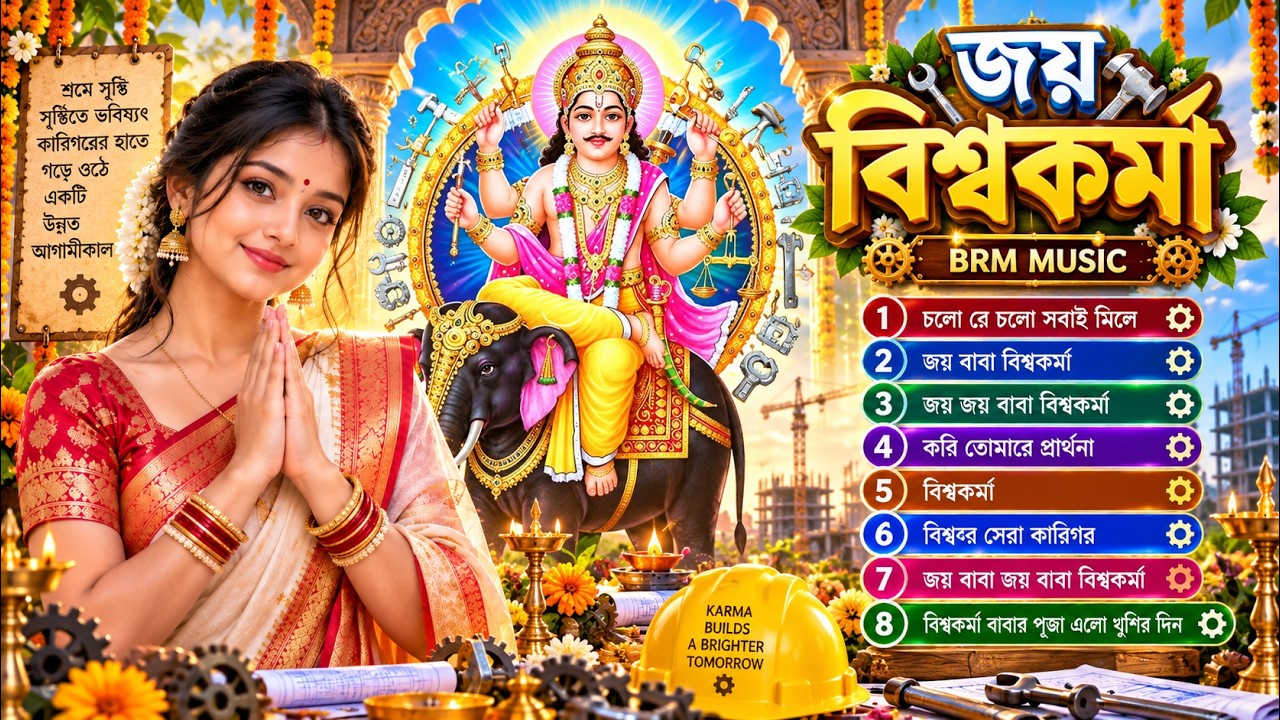 জয় বিশ্বকর্মা পূজার গান | Joy Vishwakarma Puja Song | Bengali Biswakarma Puja Song | BRM MUSIC