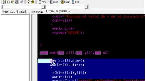 Tutorial, llenado y suma de dos vectores