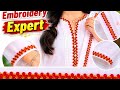 Creative & Unique Borderline Embroidery You’ve Never Seen Before | very easy but elegant make dress