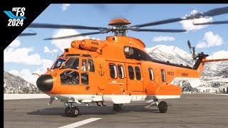 MSFS2024 Ultra | Airbus H225 Chopper | Mollis Airfield | ChasePlane | Flight Sim 24