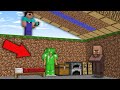 Minecraft NOOB vs PRO: WHY VILLAGER HIDE HIS RAREST HOUSE UNDER NOOB FARMLAND? 100% trolling