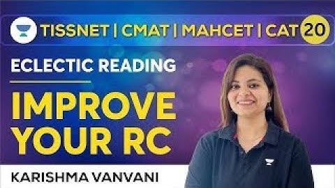 CAT 2023 | Eclectic Reading | Improve your RC | Karishma Vanvani #cat2023 #rc