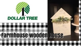 DOLLAR TREE FARMHOUSE DIY | LITTLE WOODEN HOUSE