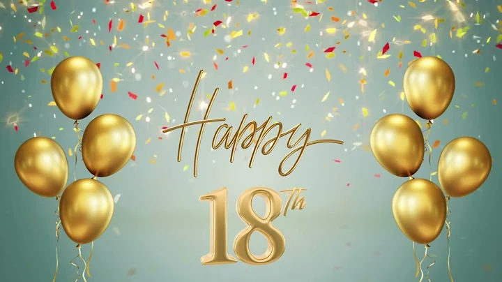 18th Celebration Screensaver - 18th Birthday Screensaver - HD - 1HR