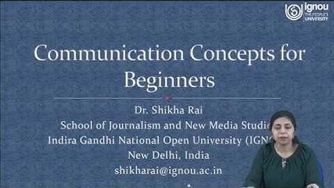 IGNOU Live Session for PGJMC and MAJMC on Communication Concepts for Beginners
