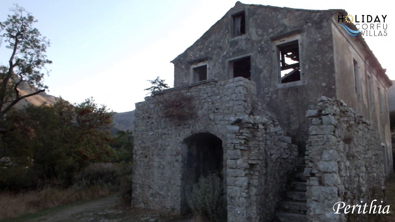 Old Perithia village in North Corfu Greece