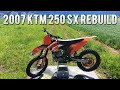 Epic $700 KTM 250 SX 2 Stroke Project Bike Rebuild Timelapse