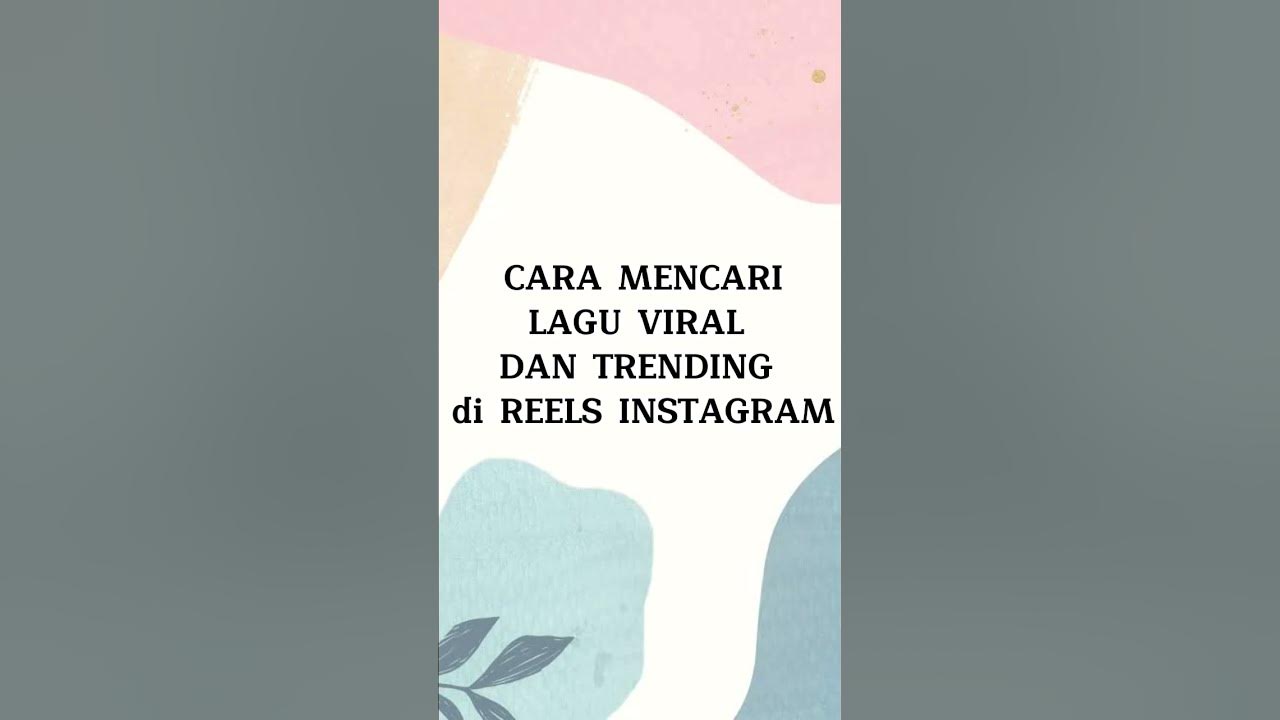 CARA MENCARI LAGU VIRAL/TRENDING DI REELS INSTAGRAM #instareels #soundreels #fiturinstagram