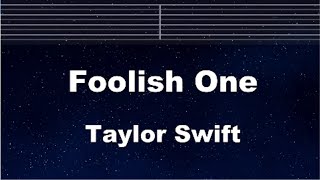 Practice Karaoke♬ Foolish One - Taylor Swift 【With Guide Melody】 Instrumental, Lyric, BGM