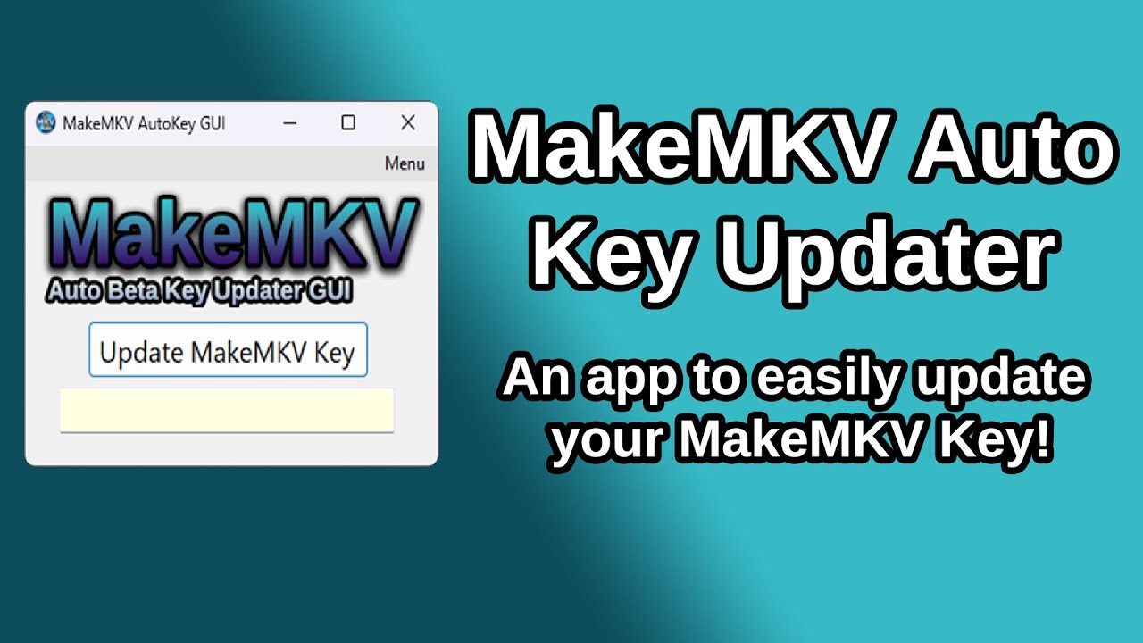 MakeMKV Auto Key Updater Update your MakeMKV key easily. YouTube