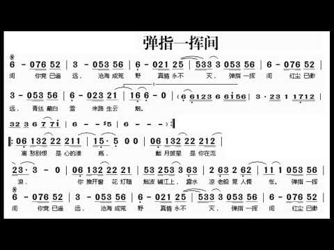 弹指一挥间/彈指一揮間 F调伴奏 - instrumental in F