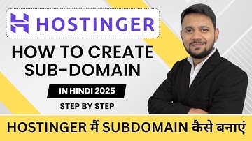 How to Create a Subdomain in Hostinger Account | HOSTINGER मैं SUBDOMAIN कैसे बनाएं