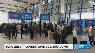 Travel woes at St. Louis Lambert Airport after disruption to TSA PreCheck services
