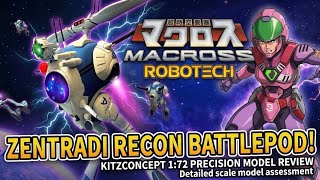 KitzConcept 1:72 Series Zentradi Recon Battlepod + SETH 4.5” GLUU-GER Action Fogure Q.Review 516