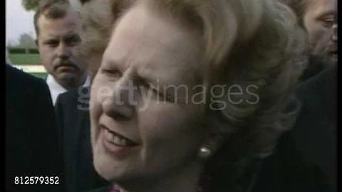 Margaret Thatcher meets Chancellor Helmut Kohl in ...