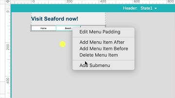 Axure RP 9, week 8.1, introduction to the menu widget