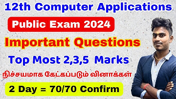 12th computer application public important questions 2024 | 12th computer application public 2024