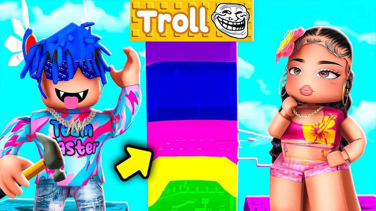 We Build Our Own TROLL TOWER In Roblox Build A Tower...