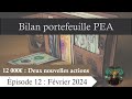 Mon portefeuille pea fevrier 2024 bourse  episode 12