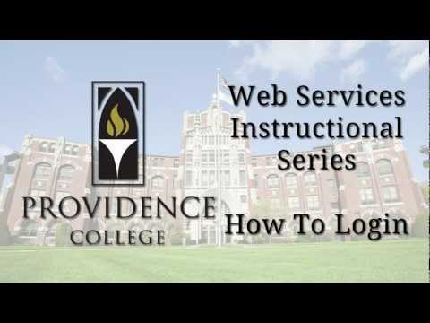 How To Login - Providence College Web Services