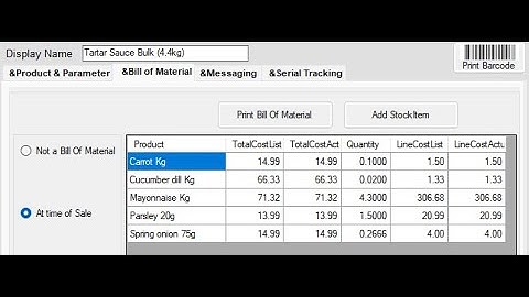 4POS Bill of Materials 2