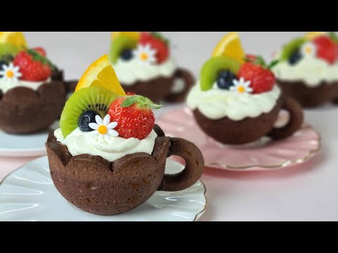 How to make fruits mini tart / Chocolate  Cookie cup recipe / Chocolate Cookies recipe