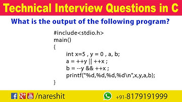 Logical Operators | C Technical Interview Questions and Answers | Mr. Srinivas