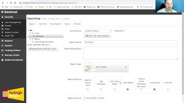 Sentinel - Custom Report Options - An Overview