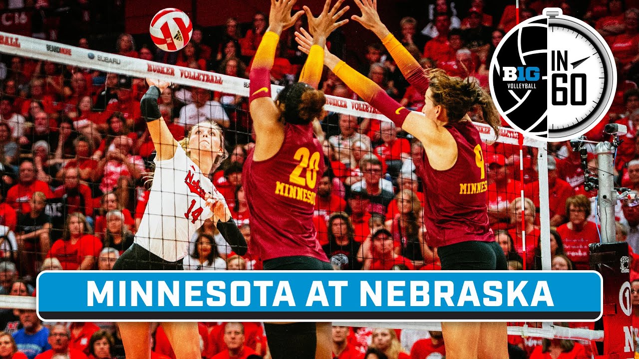 Minnesota at Nebraska | Sept. 24, 2023 | B1G Volleyball in 60