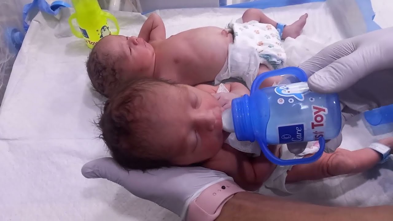 👶👶 Two Tiny Hearts, One Beautiful Beginning | Twins First Feed in NICU 💕✨