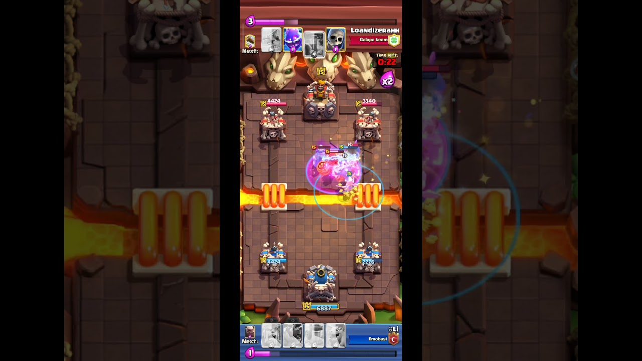 4.9 elixir golem deck vs x-ray deck snipe