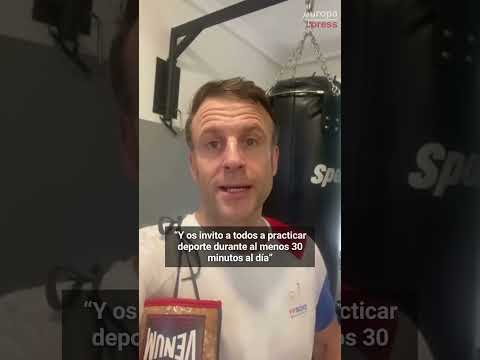 Macron promociona los JJOO de París con guantes de boxeo y animando a los franceses a ejercitarse