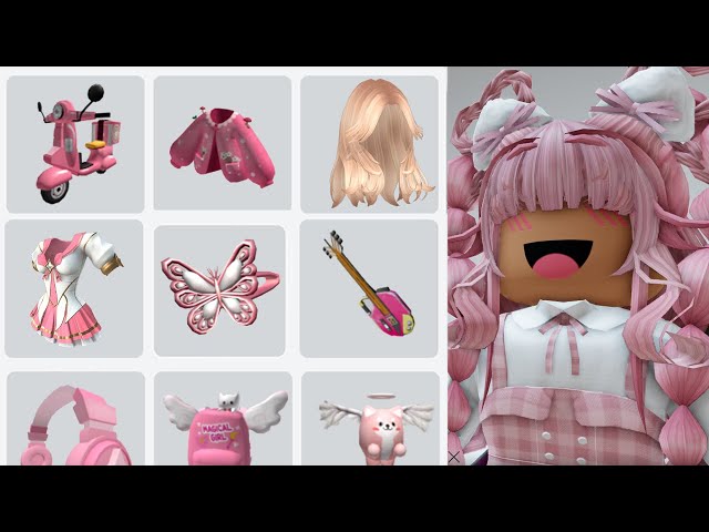 Hot Pink 0 Robux Free Items Outfit💗 #robloxoutfits